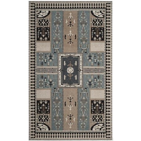 Safavieh Classic Vintage Power Loomed Round Area RugSlate & Beige 6 x 6 ft. CLV512B-6R